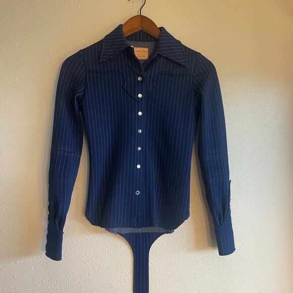 Vintage Custom Made Western Cowgirl Pearl Button Up - Picture 1 of 8